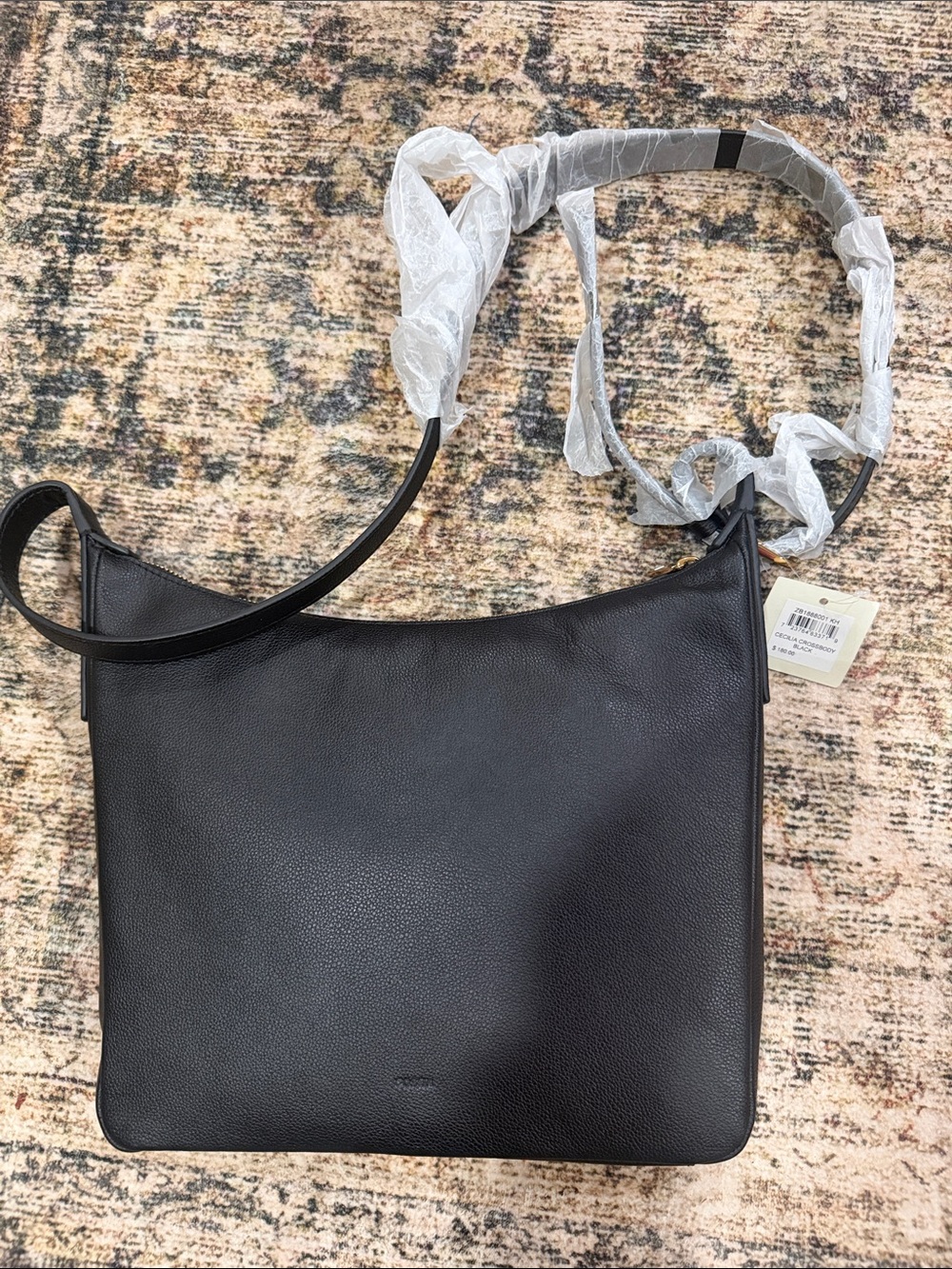 Coach Black Pebbled Leather Shoulder Bag